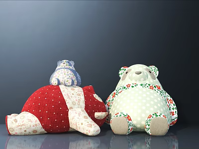 Modern Toy Fluid Bear Doll Plush Toy 3d model