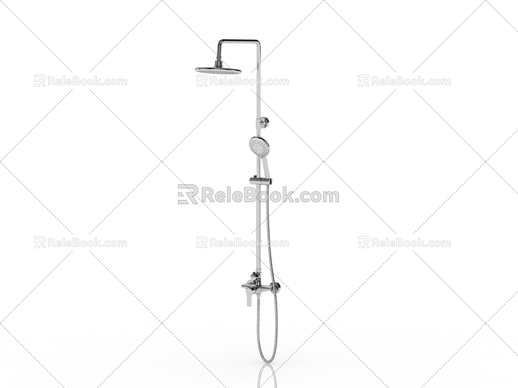 Modern large shower 3d model