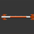 Red And Orange Industrial Bench Tool With Silver Rail And Black Handle