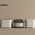 Poliform Modern Kitchen Appliances Rice Cookers With Sleek White And Black Design