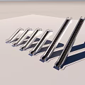 Modern elevator commonly used escalator 3d model