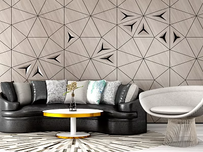 Modern Sofa Coffee Table Combination Sofa 3d model