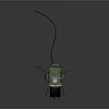 Green Tripod Floor Lamp With Adjustable Shade And Metal Stand Base