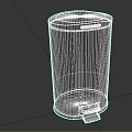 Public Facility White Foot Pedal Trash Can With Lid And Smooth Body Design