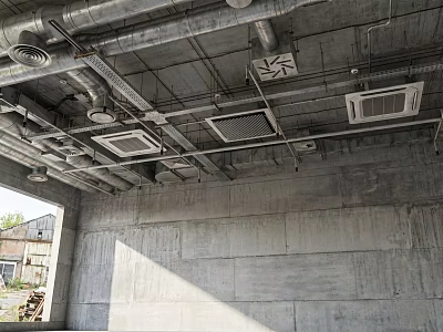 Ceiling Mounted Air Conditioner Fans For Industrial Space Efficient Cooling Ventilation 3d model