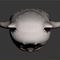 3D Hairless Cat Model With Serious Expression In Standing Pose On Dark Background