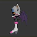 White Cartoon Game Character With Orange Ears Blue Eyes And Pink Heart Accents