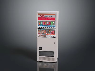 White TIME SAVOR CENTER Vending Machine With Snack And Drink 3d model