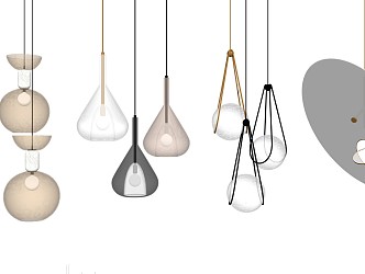 Modern chandelier combination 3d model