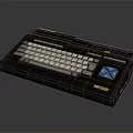 Vintage PET Computer Terminal With Classic Keyboard And Blue Function Keys 3d model