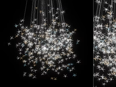 Modern chandelier 3d model