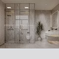 Modern Wardrobe Interior With Glass Doors Hanging Clothes Shelves Drawers And Built-in Lighting