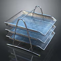 Durable Metal Mesh Multi Layer Tray Rack For Home Storage Organization 3d model