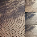 Brick Ground With Herringbone Pattern And Natural Light Shadows In Multiple Angles 3d model