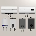 Different Types Of Water Heaters With Modern Designs And Digital Displays