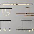 Modern chandelier combination 3d model