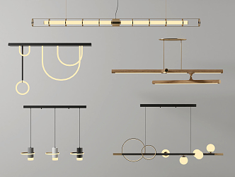 Modern chandelier combination 3d model