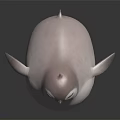 Cute Chubby Penguin Doll With Closed Eyes And Smooth Surface On Dark Background