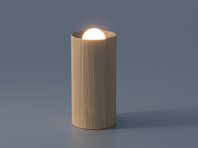 Beech Pearlescent Atmosphere Light Solid Wood Furniture Lamps 3d model