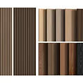 Fluted And Solid Wall Paneling With Diverse Textures And Colors 3d model