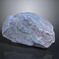 Natural Light Blue Gray Stone With Rough Textured Surface On Dark Background 3d model