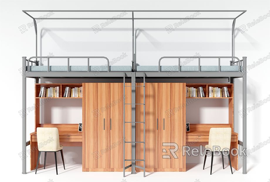 Modern Bed-and-Bed Student Dormitory Bed model