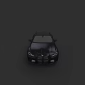 Sleek Black Car With Modern Front Grille And Bright LED Headlights