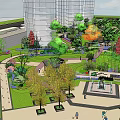 Residential Complex Layout With High Rise Buildings And Central Green Areas