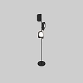 Modern Floor Lamp With Sleek Black Metal Frame And Geometric Shade Design For Contemporary Living Space