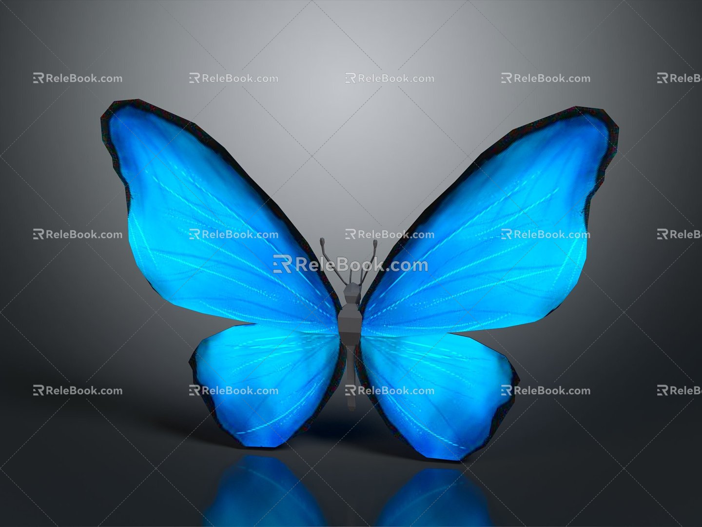 Modern Butterfly Colored Butterfly Tabby Butterfly Leaf Butterfly 3d model