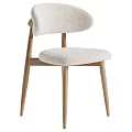 Modern Leisure Chair With Wooden Frame And Upholstered Seat In Multiple Views