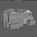 Factory simulation city factory building scene props 3d model