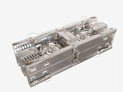 Industrial Equipment With Heavy Duty Metal Frame And Complex Mechanical Components 3d model