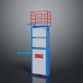 TIGER Industrial Mechanical Device With Blue White Structure And Red Safety Guardrail