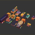 Engineering vehicles Engineering vehicles Construction vehicles Construction vehicles Large transport vehicles Engineering vehicles Infrastructure equipment 3d model