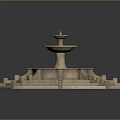 Ancient Octagonal Stone Structure With Stepped Platform And Central Pillar 3d model