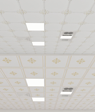 Aluminum gusset ceiling 3d model