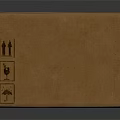 Durable Brown Cardboard Packaging Box With White Tape And Handling Icons
