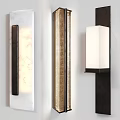 Modern Wall Sconces With Sleek Metal Frame And White Linen Shade For Interior Decor