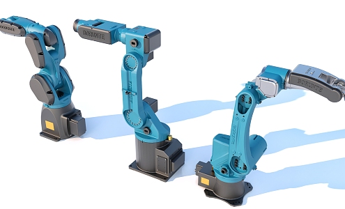 Mechanical arm combination industrial equipment assembly line mechanical facilities 3d model