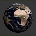 Earth Globe With Blue Oceans Brown Continents And White Clouds