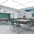 Modern Classroom Virtual Simulation Classroom Computer Classroom Robot Classroom Professional Classroom Maker 3d model