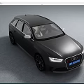 Black Audi Wagon With Sleek Exterior Design And Alloy Wheels Front Grille