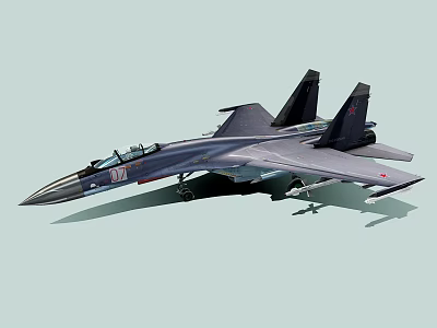 Advanced Gray Military Fighter Jet With Open Cockpit Missiles And Ground Display Setup 3d model