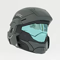 UNSC Advanced Tactical Military Helmet With Modern Visor And Protective Design Features