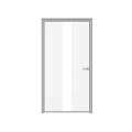 Modern Interior Glass Swing Door with Aluminum Frame and Clear Panel Design