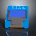 Blue Electronic Module With VCC GND SCL SDA Pins And LCD Display Screen