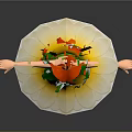 Modern game character child 3d model
