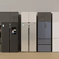 Various Modern Refrigerators And Freezers On Display In Different Colors And Styles