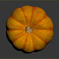 Fresh Round Orange Pumpkin With Red Stripes For Home Decor And Kitchen Use